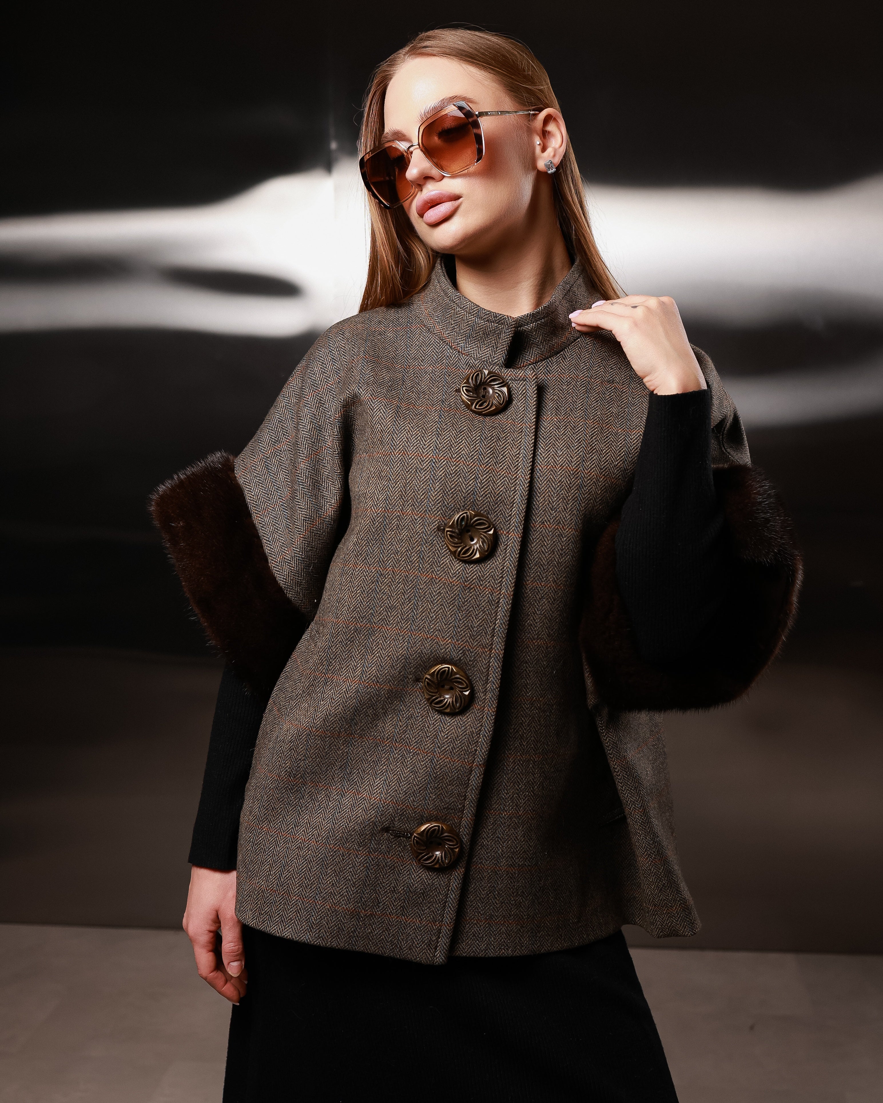 Premium Cashmere Vests with Mink Accents