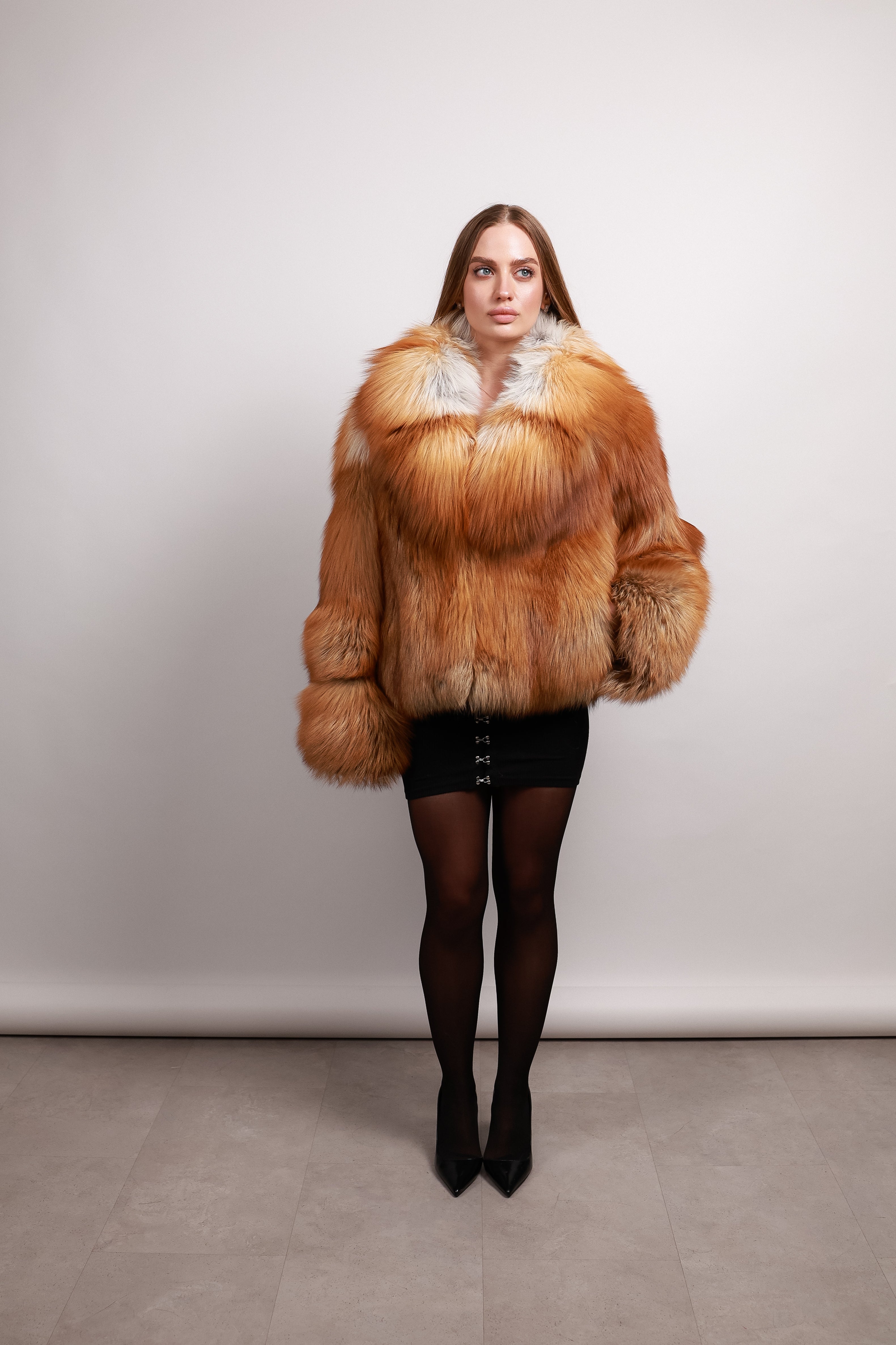 Шуба з хутра лисиці Gold