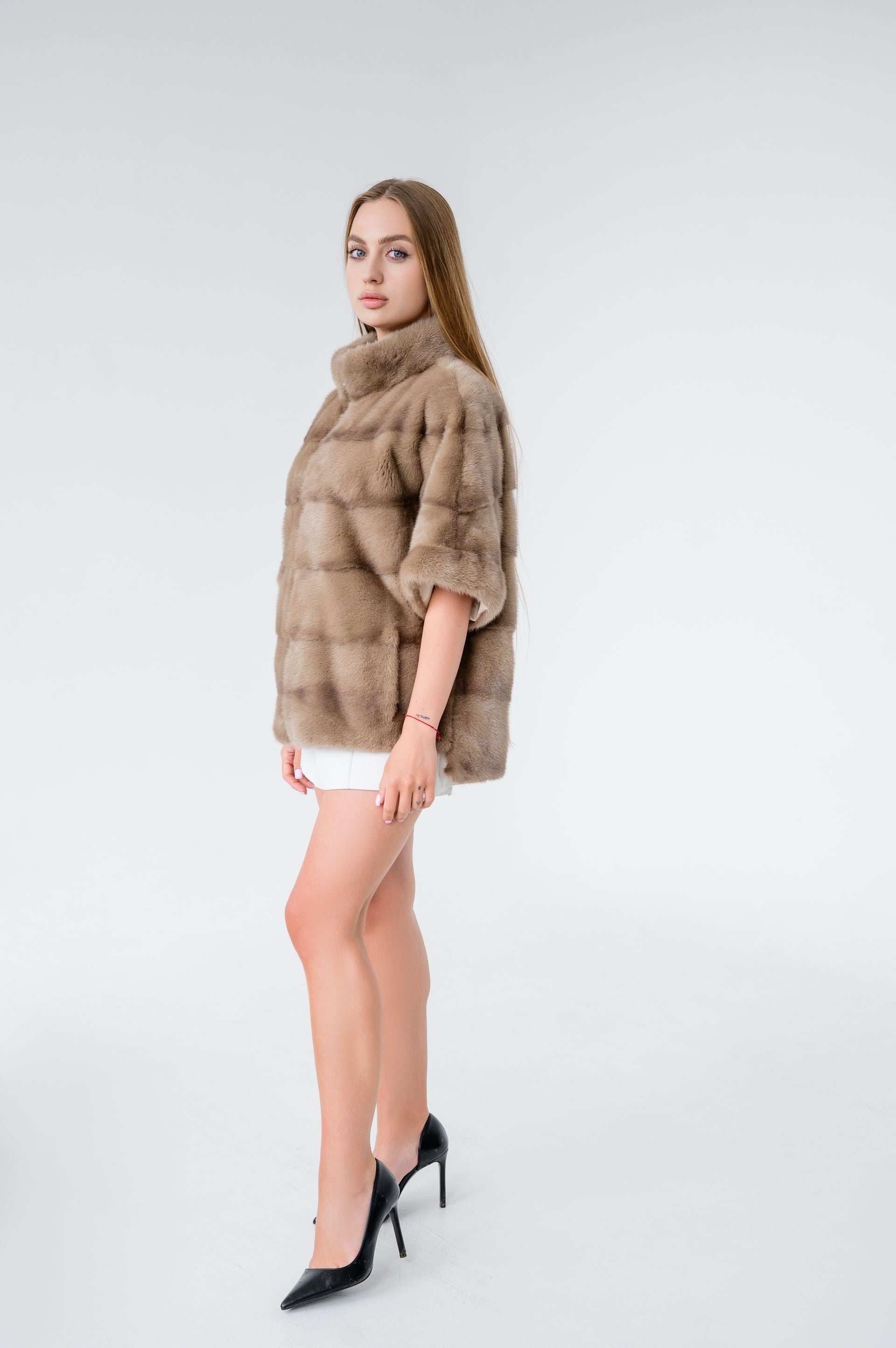 Куртка із хутра норки кольору Pastel – 62 см