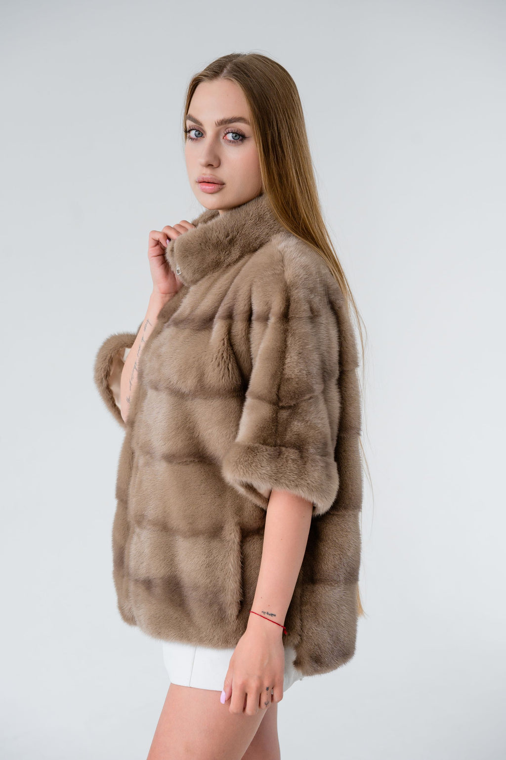 Куртка із хутра норки кольору Pastel – 62 см