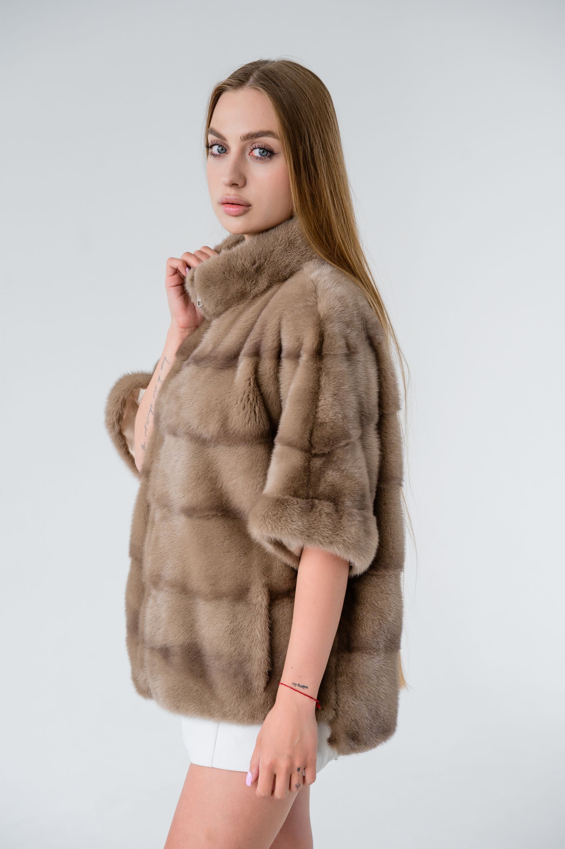 Куртка із хутра норки кольору Pastel – 62 см