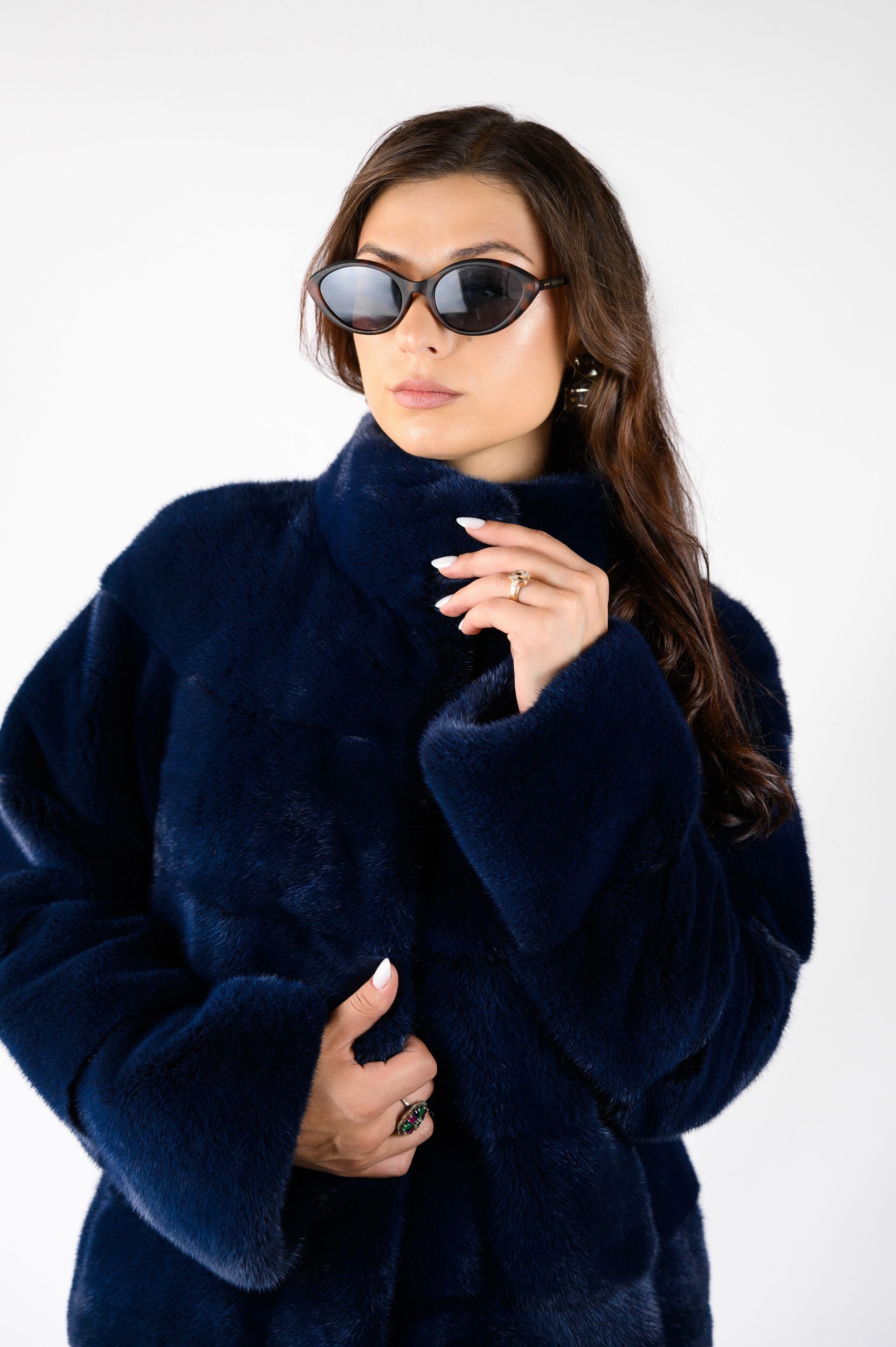 Шуба з хутра норки преміум класу,Греція — поперечка, 60 см