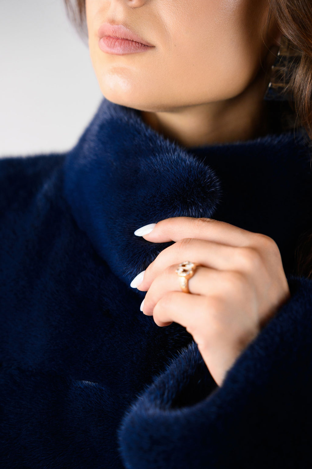 Шуба з хутра норки преміум класу,Греція — поперечка, 60 см