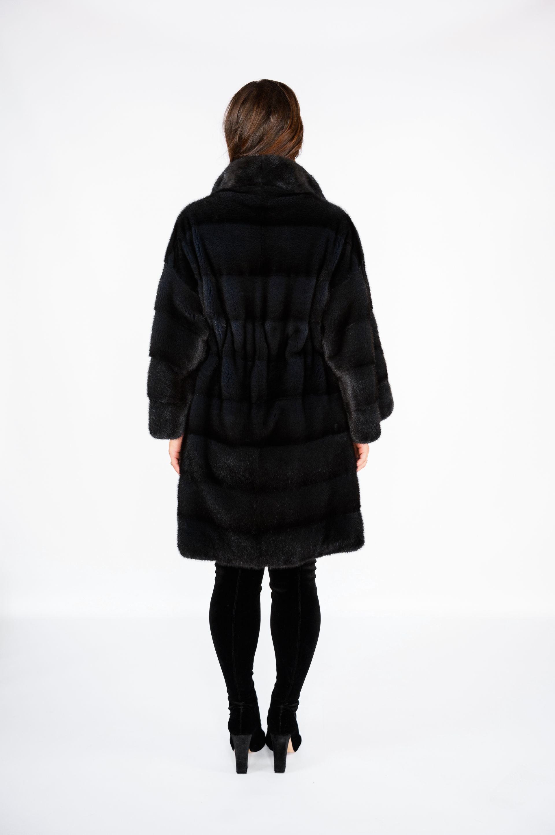 Шуба з норки преміум класу — колір “Аврора”, Manakas Frankfurt, 93 см