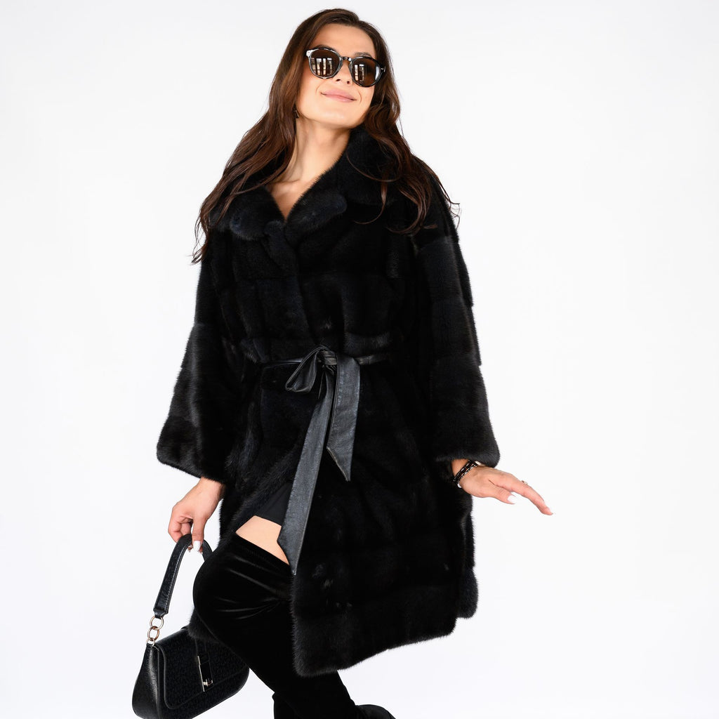 Шуба з норки преміум класу — колір “Аврора”, Manakas Frankfurt, 93 см